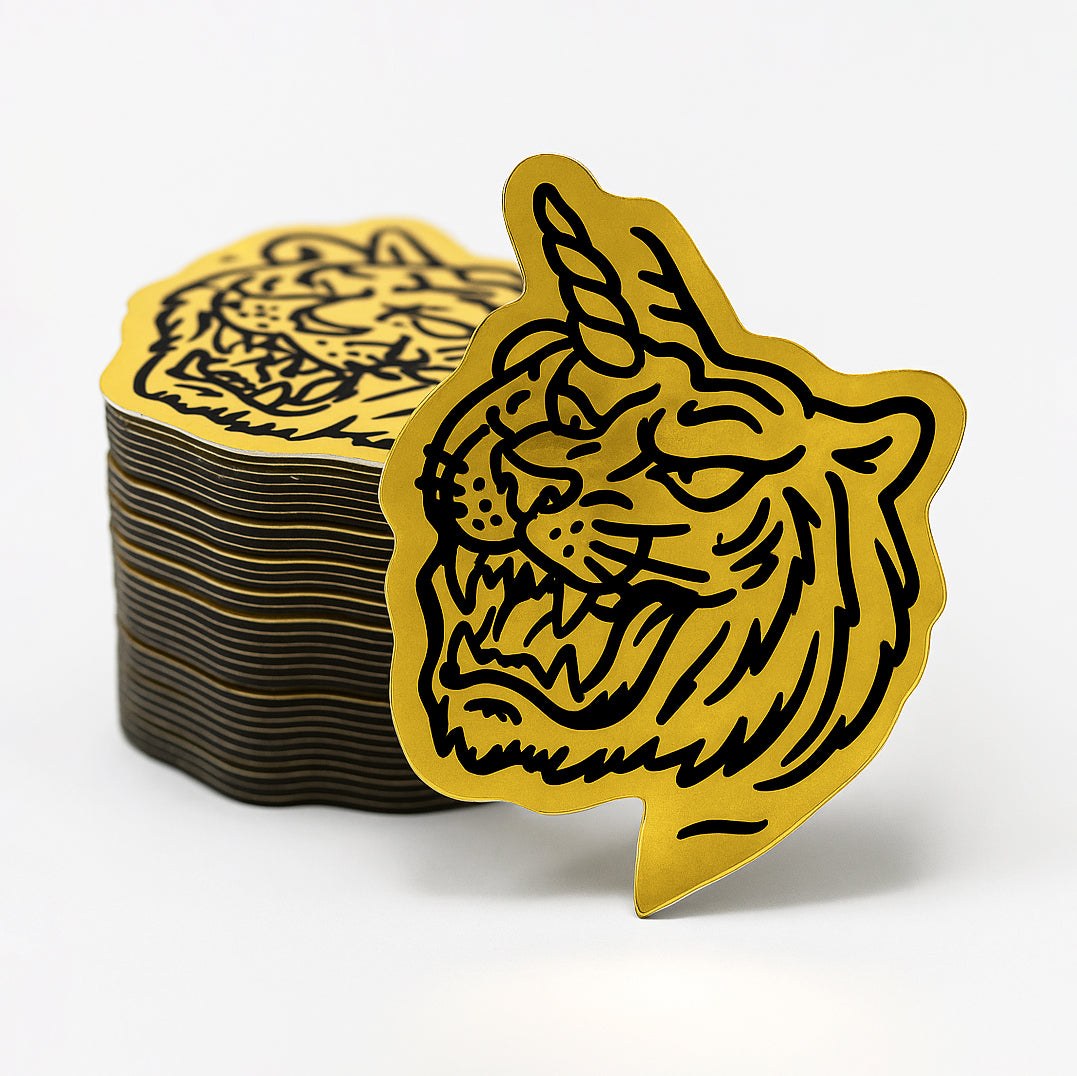 Mirror Gold Chrome Stickers
