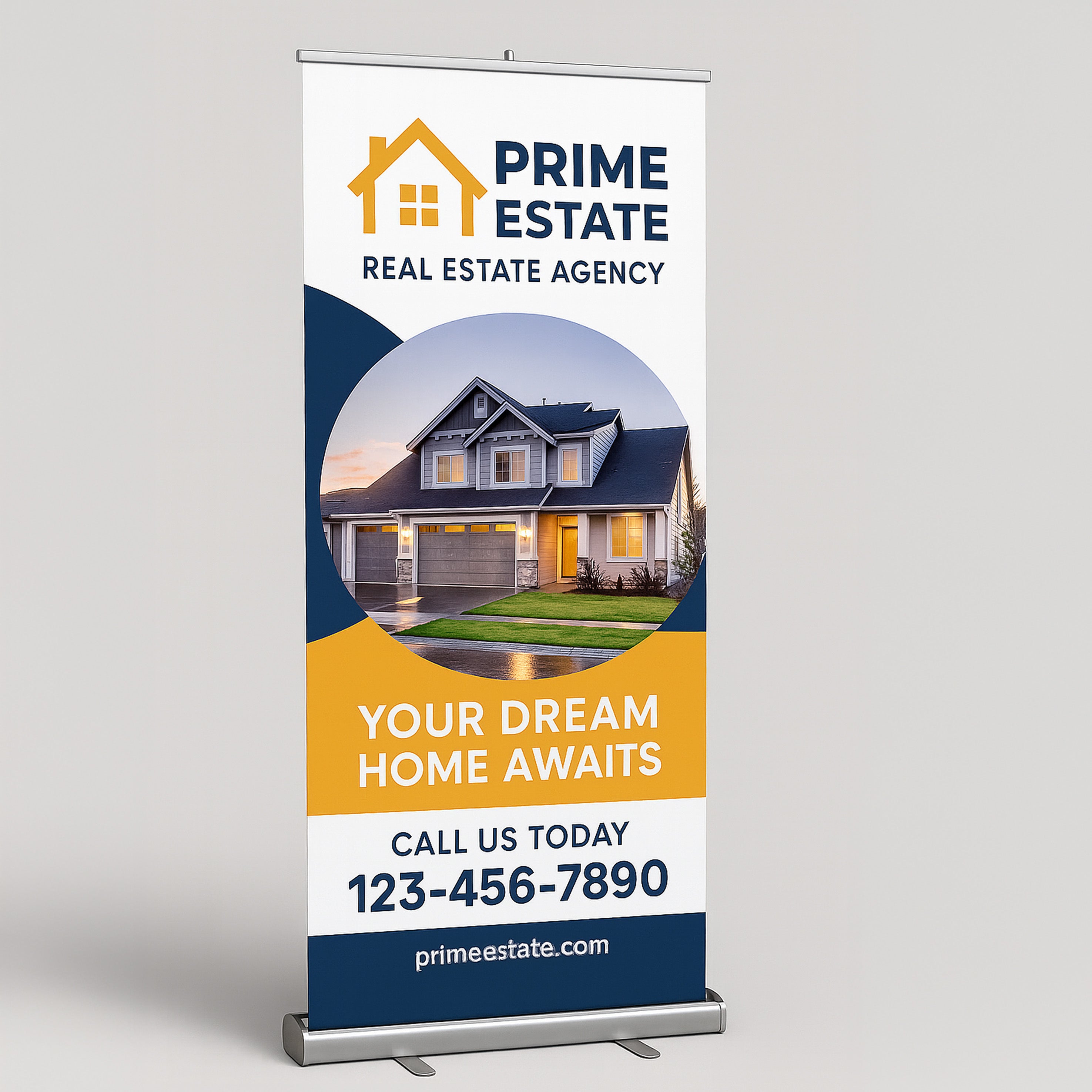 Roll Up Stand with Custom Banner