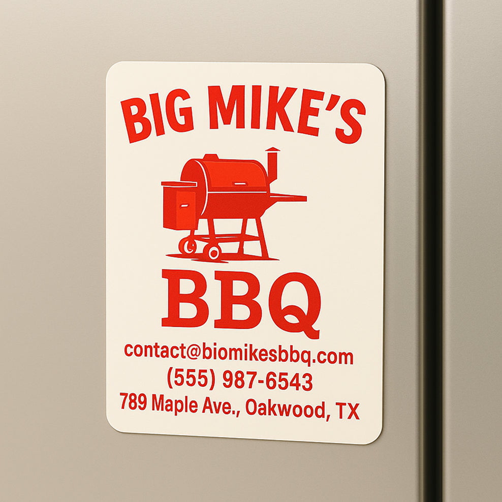 Custom die-cut magnet example