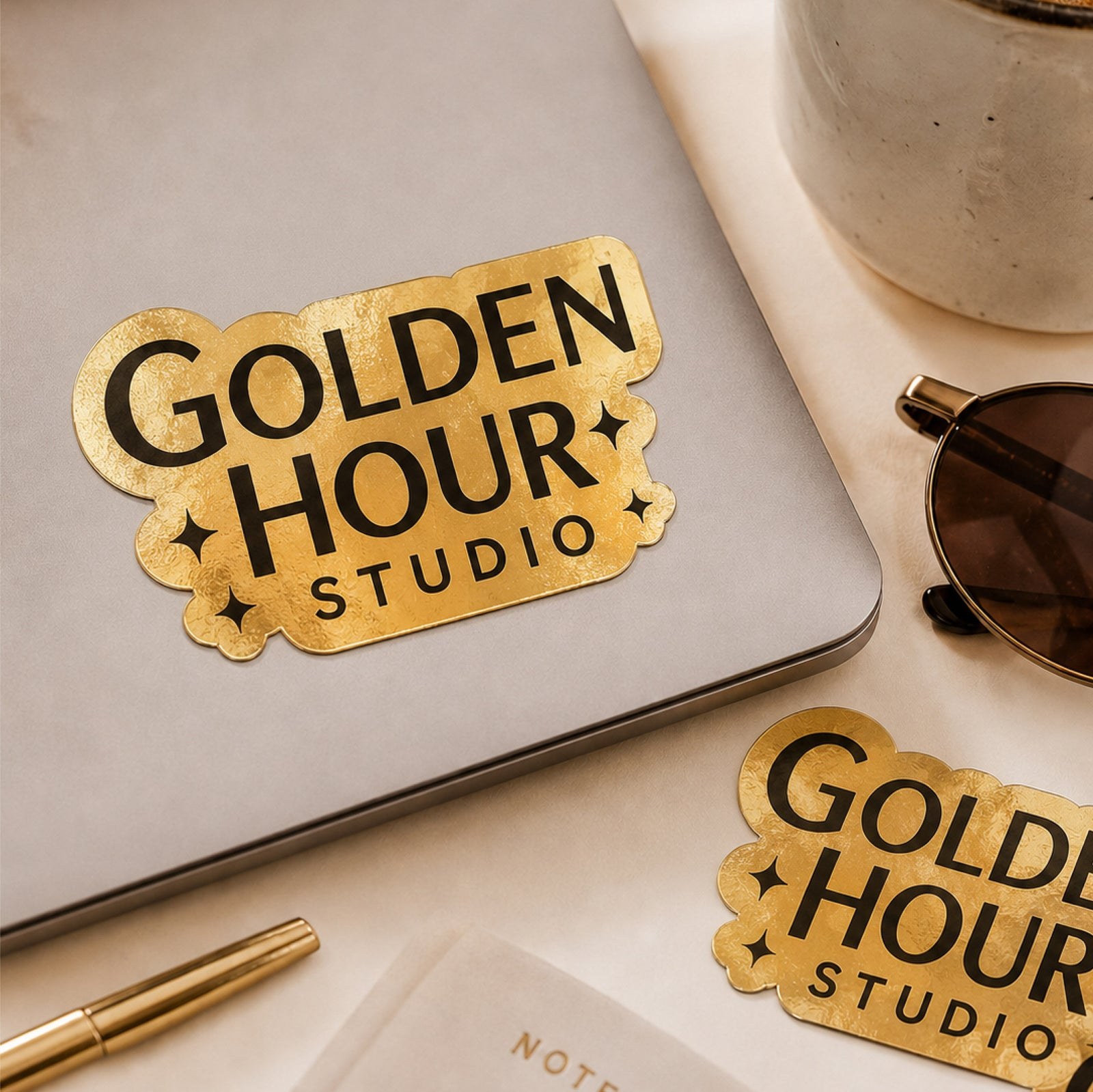 Mirror Gold Chrome Stickers photo 4